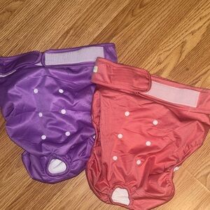 XXL female diapers - Purple & Coral 27”-33”